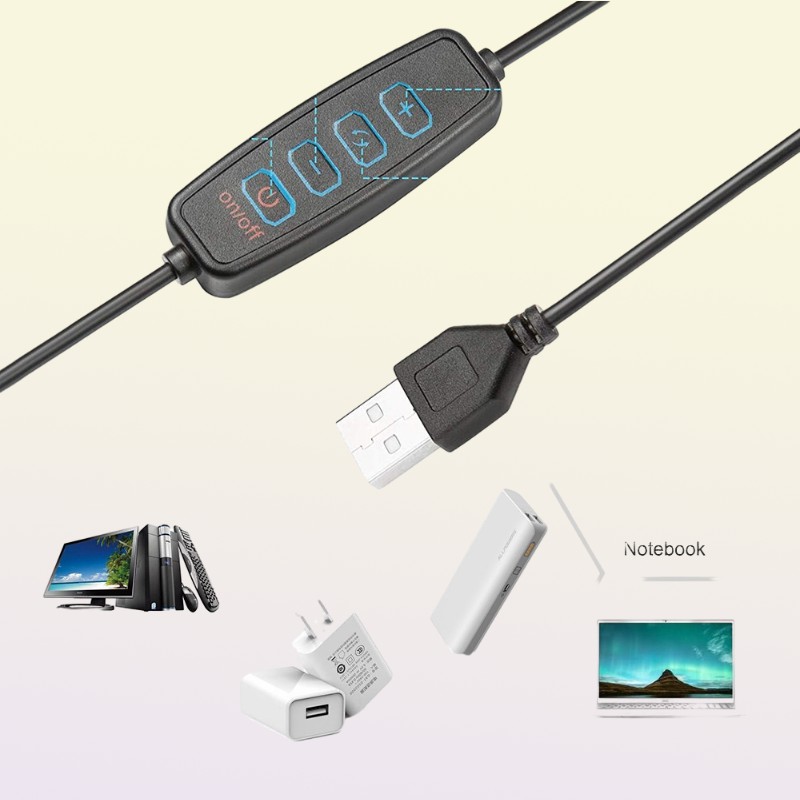 Lighting Portable Selfie Light for Laptop Computer with Clamp Mount Desk Usb Led Ring Lamp Video Pography Conference Lighting K