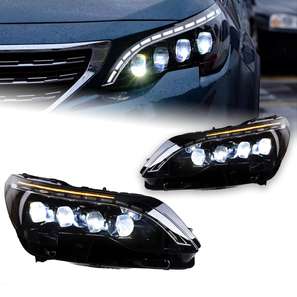 Auto Headlights for Peugeot 3008 5008 LED Headlight 20 17-20 20 Headlights 4008 5008 Car Front Daytime Light DRL Lamp