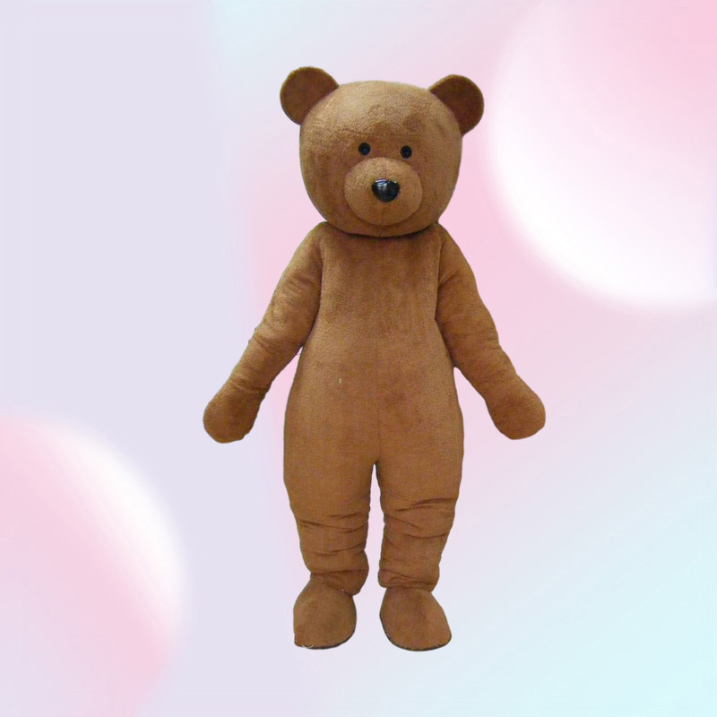 2020 Discount factory brown colour plush teddy bear mascot costume for adults to wear for 2370308