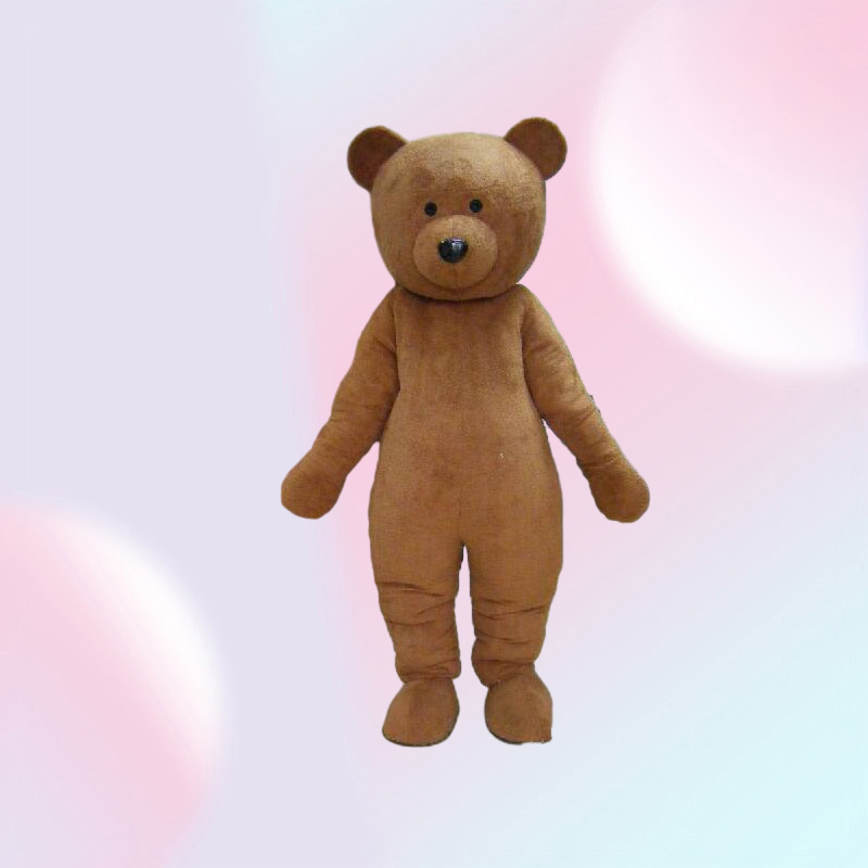 2020 Discount factory brown colour plush teddy bear mascot costume for adults to wear for 2370308