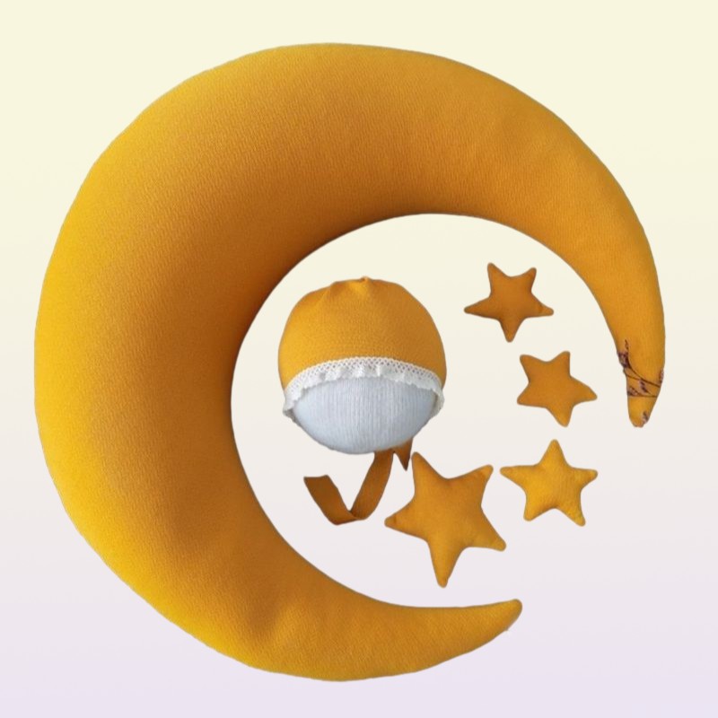 born Pography Props The Moon and the stars creative personality baby po decoration pillow cushion pure lovely 220423