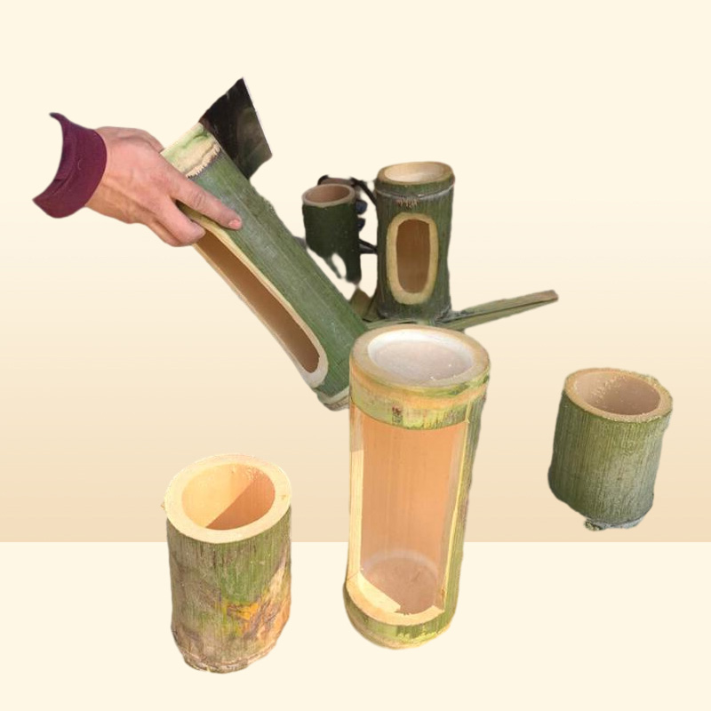 Bowls Handmade Natural Bamboo Steamed Rice Barrels Green Steaming Cup Soup Bowl Healthy Life With LidBowls6431028