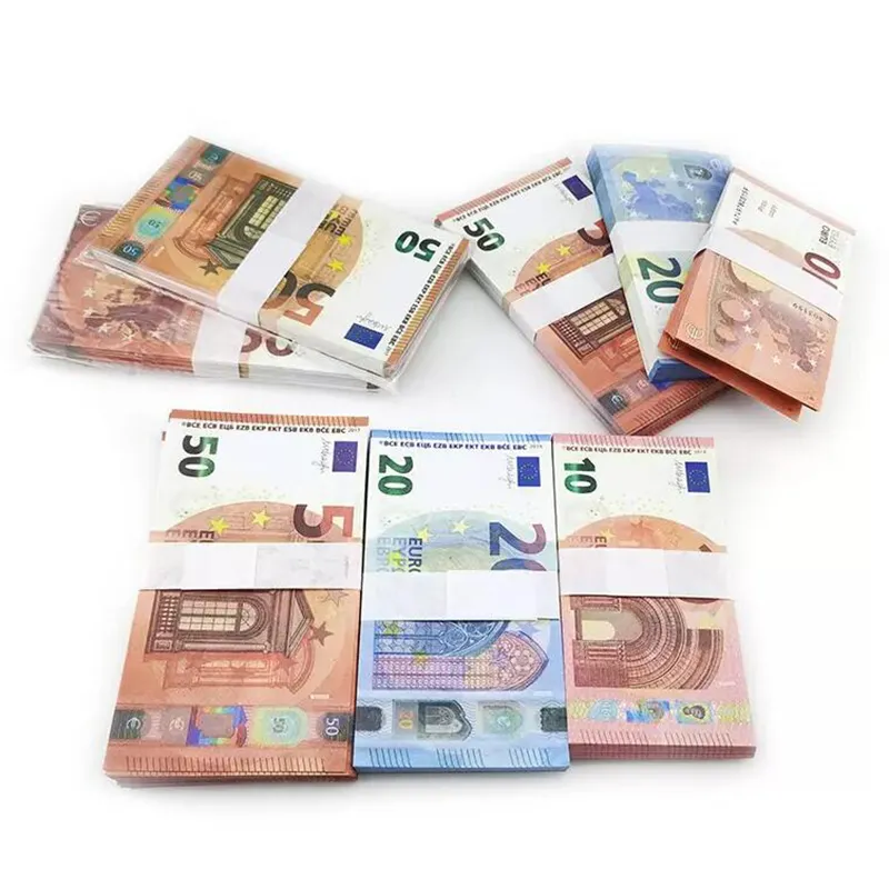 faux billet 10 20 50 100 200 500 Euro movie fake money bar prop party children's toys adult game 100pcs/pack Faux Euros pound 3pack 1fa