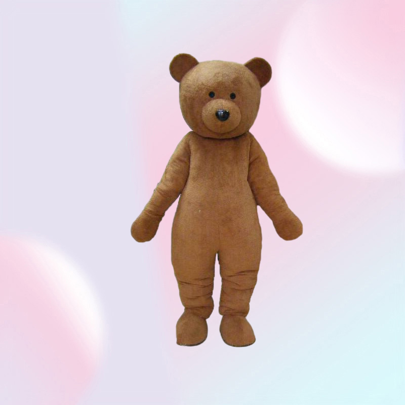 2020 Discount factory brown colour plush teddy bear mascot costume for adults to wear for 2370308