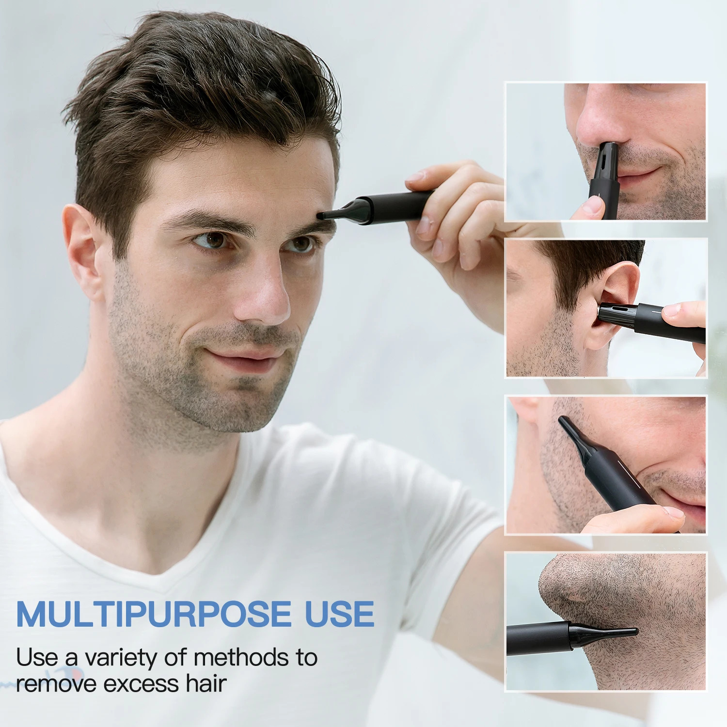 Lithium Electric nose hair trimmer for men eyebrow epilator ear razor nose hair removal machine shaver hair clipper nose haircut 231221 - view 3
