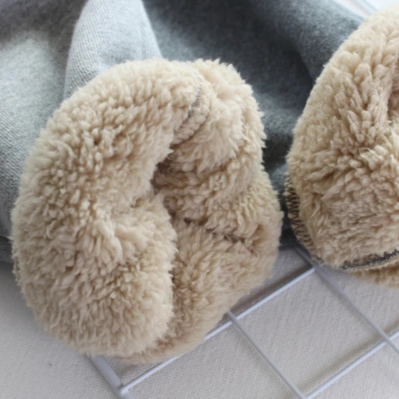 Simple Fashion Sports Casual Suit Women's Autumn Winter Artificial Lamb Wool and Velvet Thickened Hooded Short Coat Sports Pants 231221