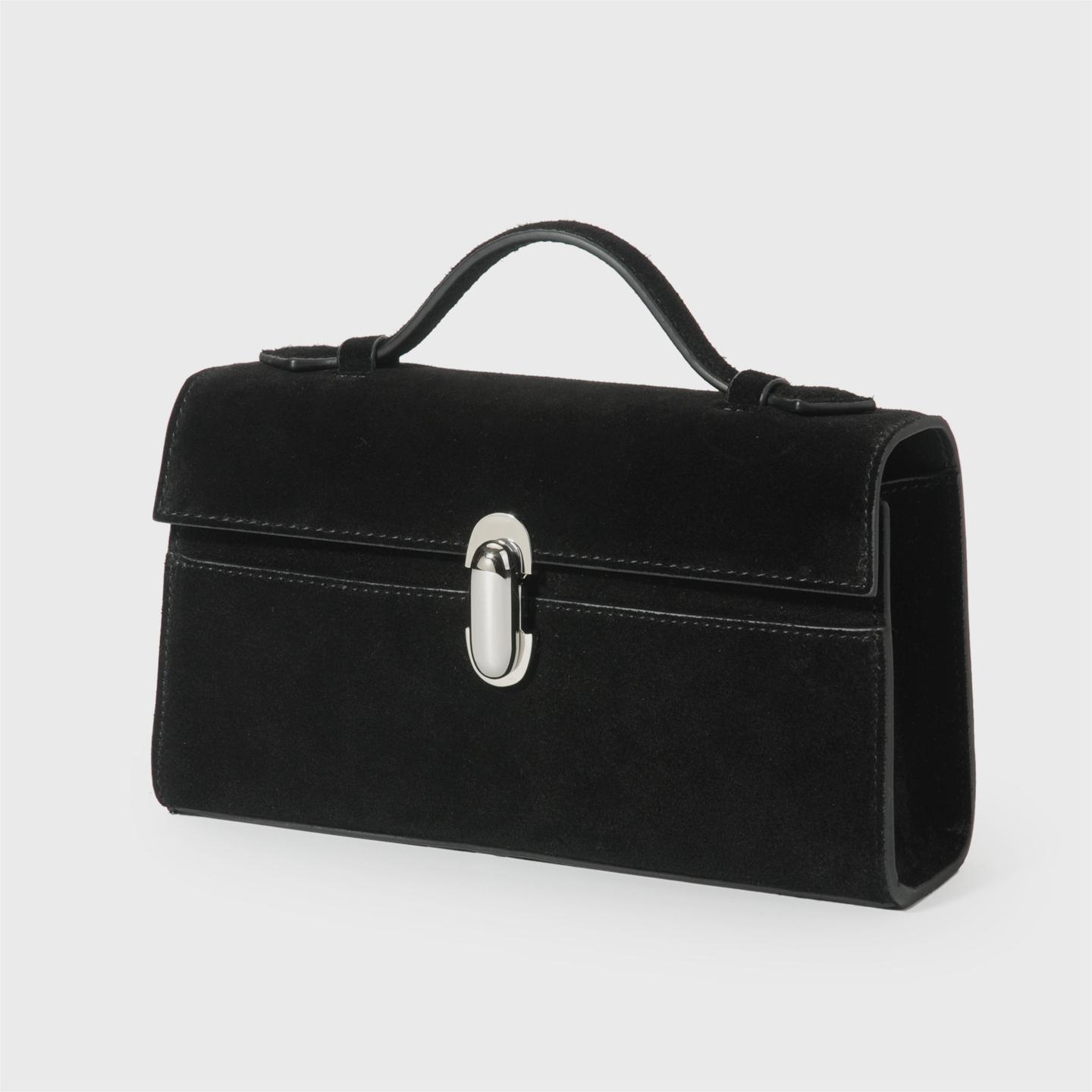 Savette Handbag: Luxurious Genuine Leather Evening Envelope Bag - French Niche Kendall Jenner Edition, Chic Minimalist Square Tote Elegant Suede Smoot