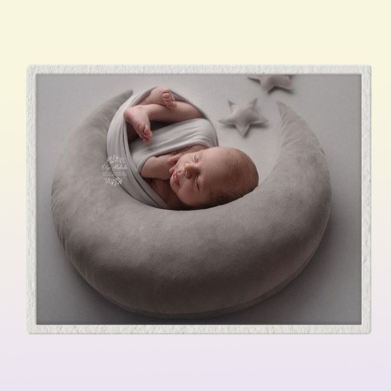 born Pography Props The Moon and the stars creative personality baby po decoration pillow cushion pure lovely 220423