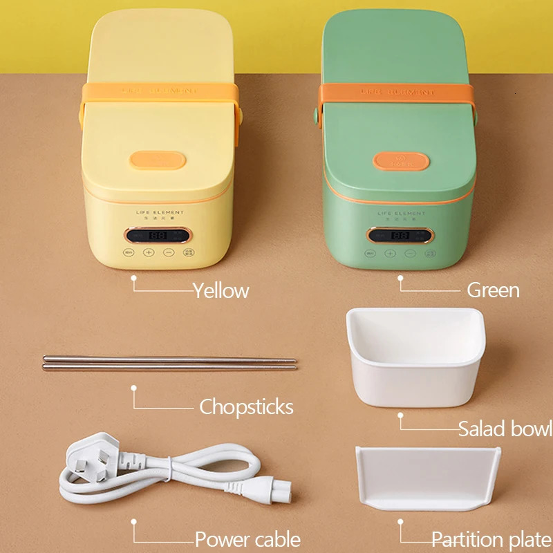 220V 1L Mini Lunch Meals Box Automatic Portable Fast Heating Electric Rice Cooker Easy For Travel 231221