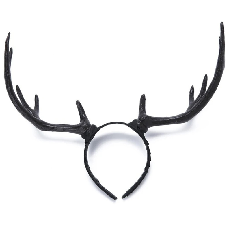 Antlers Headband Halloween Elk Headwear for Party Wear Deer Horn Hair Band Christmas Headpiece Supplies S27 21 231221