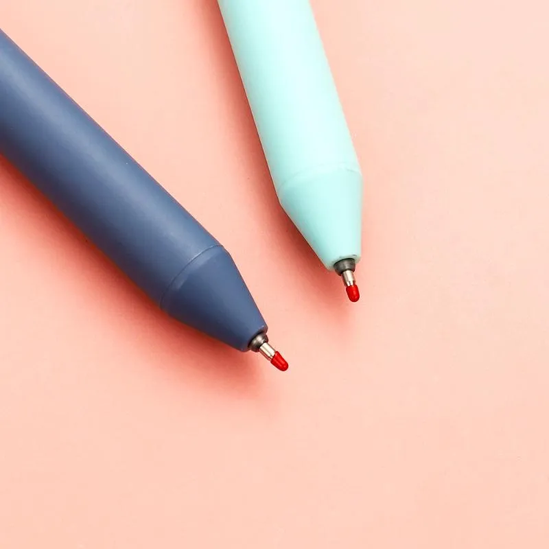 wholesale JIANWU 5pcsset Morandi Gel Pen Needle Pen Press Simple and Quickdrying for Students journal Kawaii School Supplies ZZ