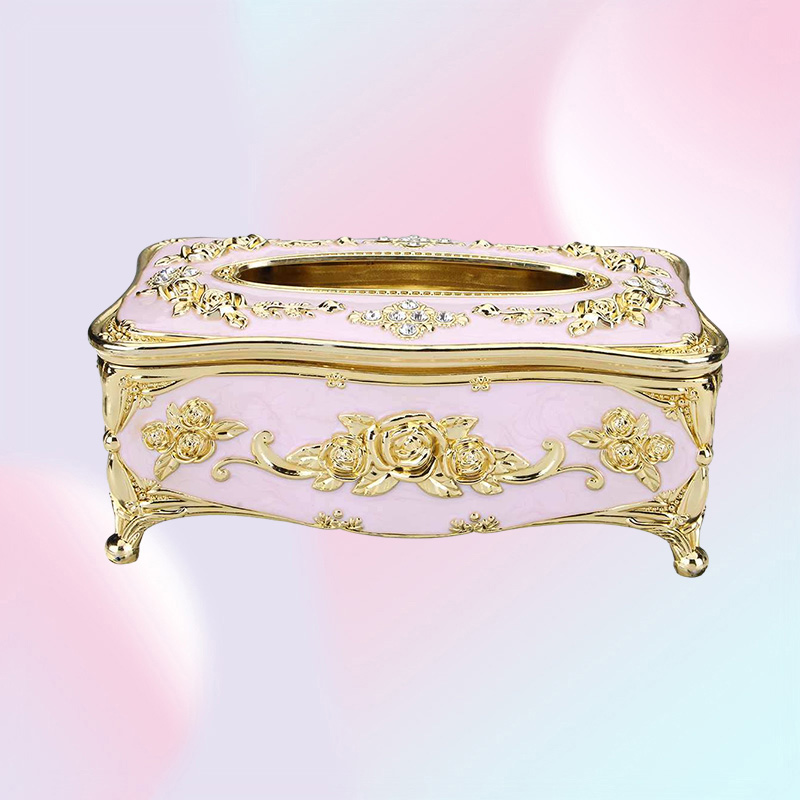Elegant European Style Tissue Box Cover Chic Napkin Case Holder el Home Decor Organizer Room KTV Supplies Furnishing Box 2103264588922