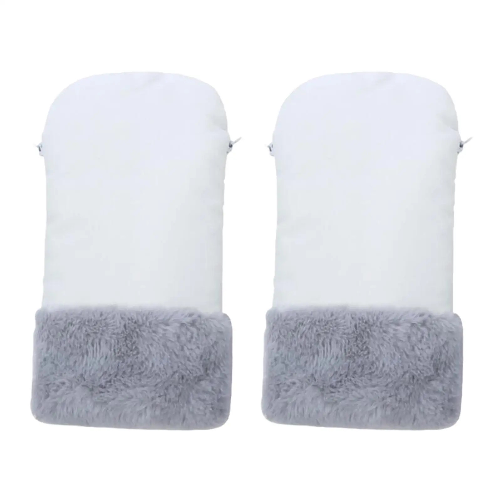 Winter Stroller Gloves Windproof Hand Warmer Thick Universal Stroller Mittens for Pushchair Golf Cart Stroller Pram Handbar 231225