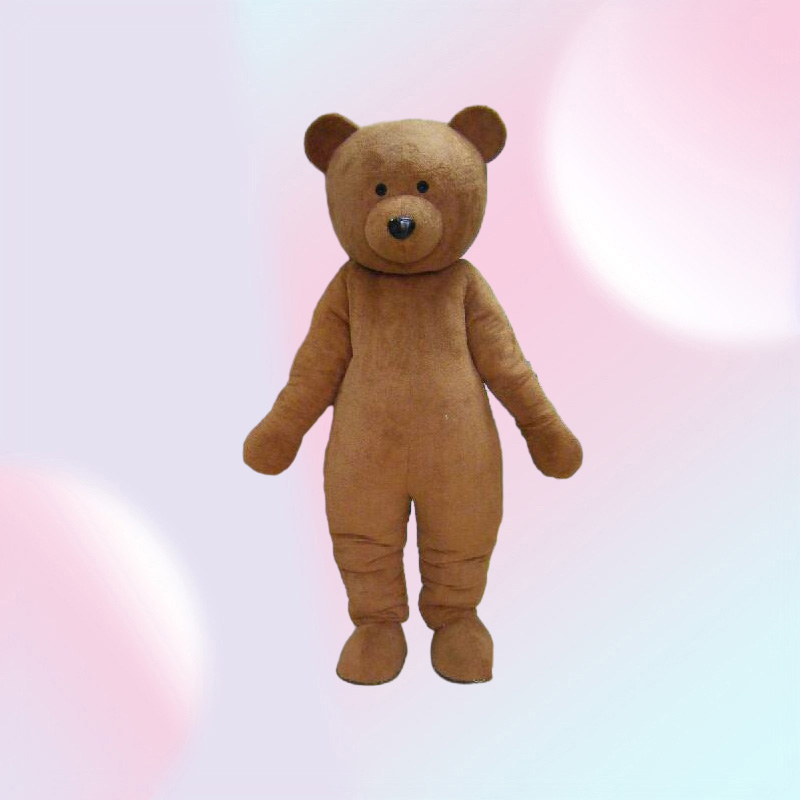 2020 Discount factory brown colour plush teddy bear mascot costume for adults to wear for 2370308
