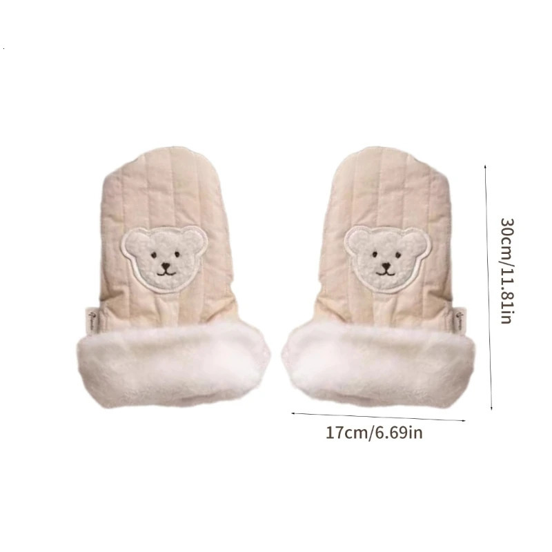 Baby Strollers Handmuff Windproof Hand Warmer Soft Warm Mittens for Winter Walks 231221
