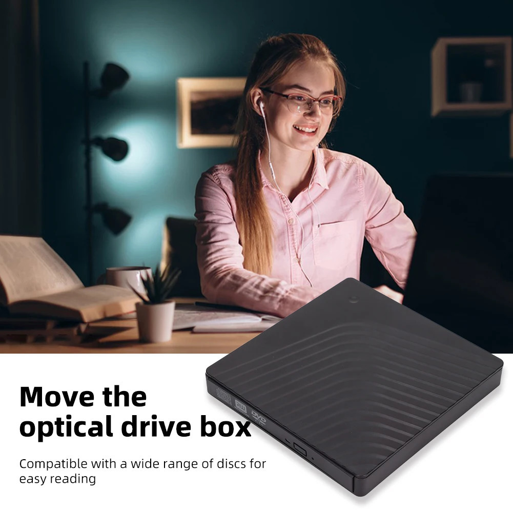 USB 3.0 Slim External DVD RW CD Writer Drive Reader Player Optical Drives DVD Writer Super Drive for Laptop Desktop PC 231221