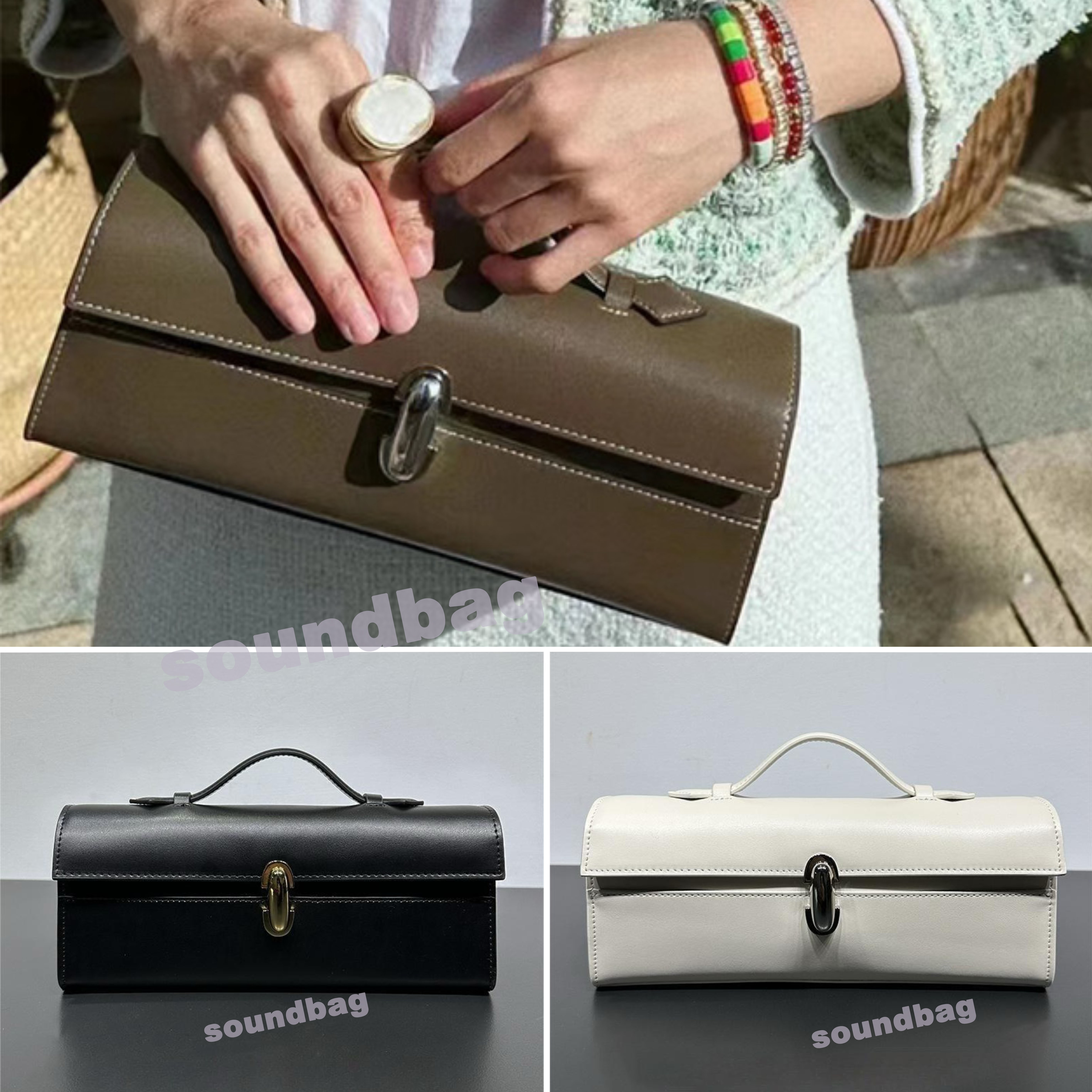 Savette Handbag: French Niche Kendall Jenner Edition - Luxurious Genuine Leather Envelope Bag, Chic Minimalist Square Tote Elegant Carry Suede Smooth 