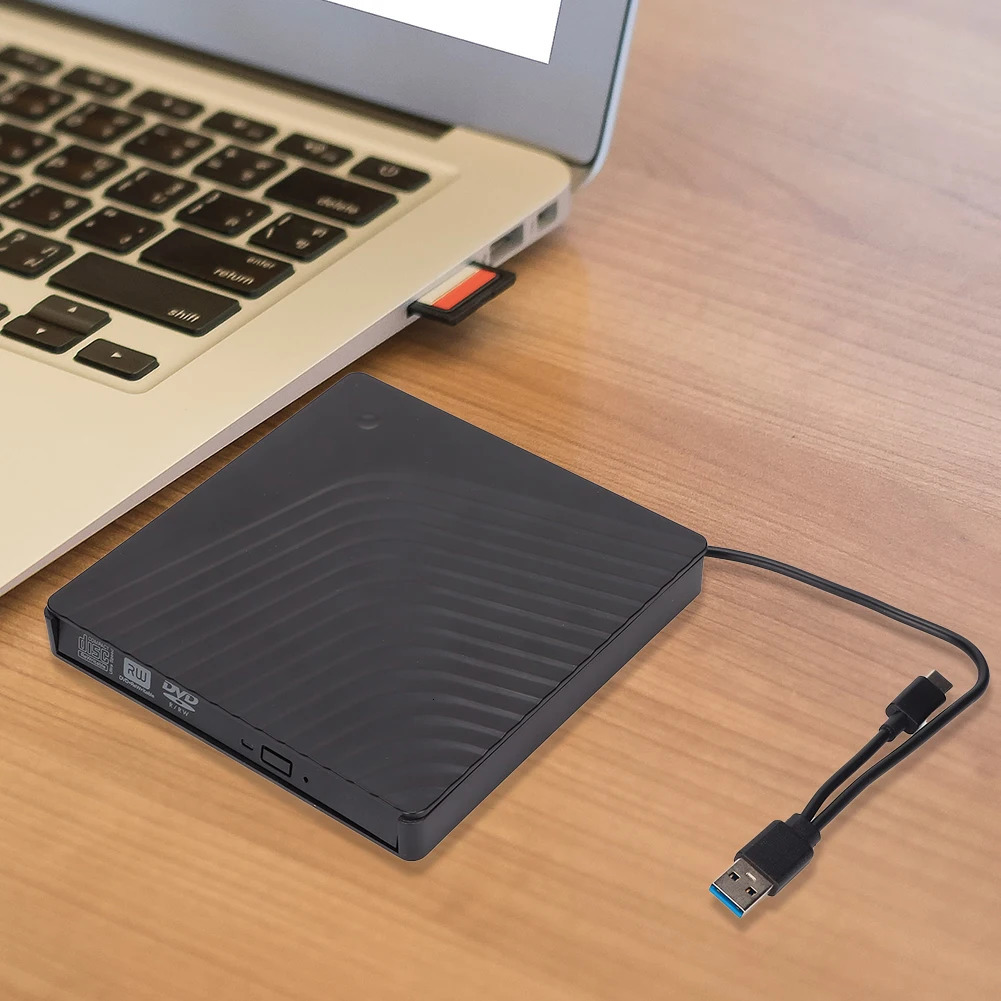USB 3.0 Slim External DVD RW CD Writer Drive Reader Player Optical Drives DVD Writer Super Drive for Laptop Desktop PC 231221