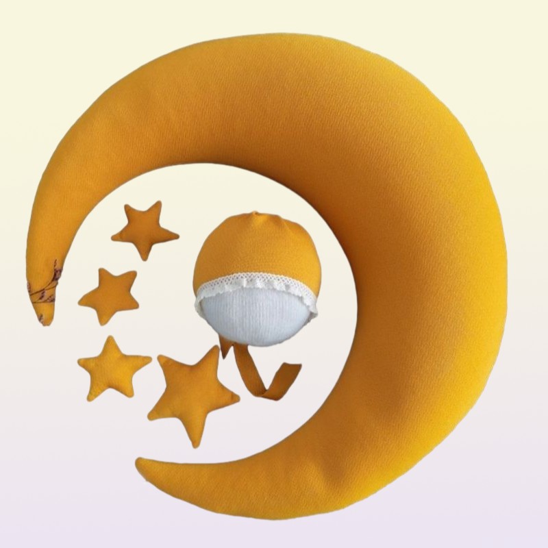 born Pography Props The Moon and the stars creative personality baby po decoration pillow cushion pure lovely 220423