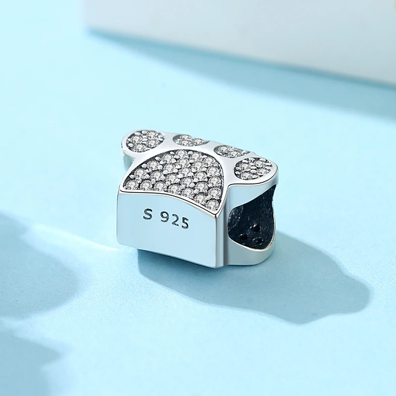 925 Sterling Silver Original Fashionable Charm Bead Love Dog Cat Claw Firefly Pendant Charm Suitable for Bracelet Women DIY Jewelry Free Shipping