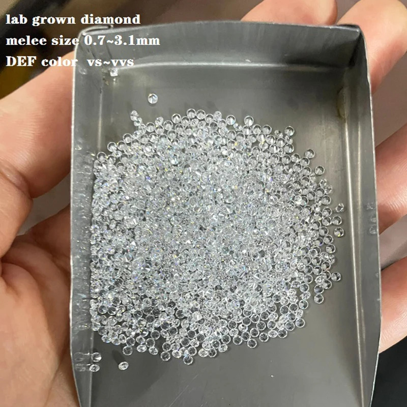 COSFIX Small Size Round Cut Lab Grown Diamond HPHT DEF Color VVSVSSI Clarity Loose Gems Jewelry Made 231221
