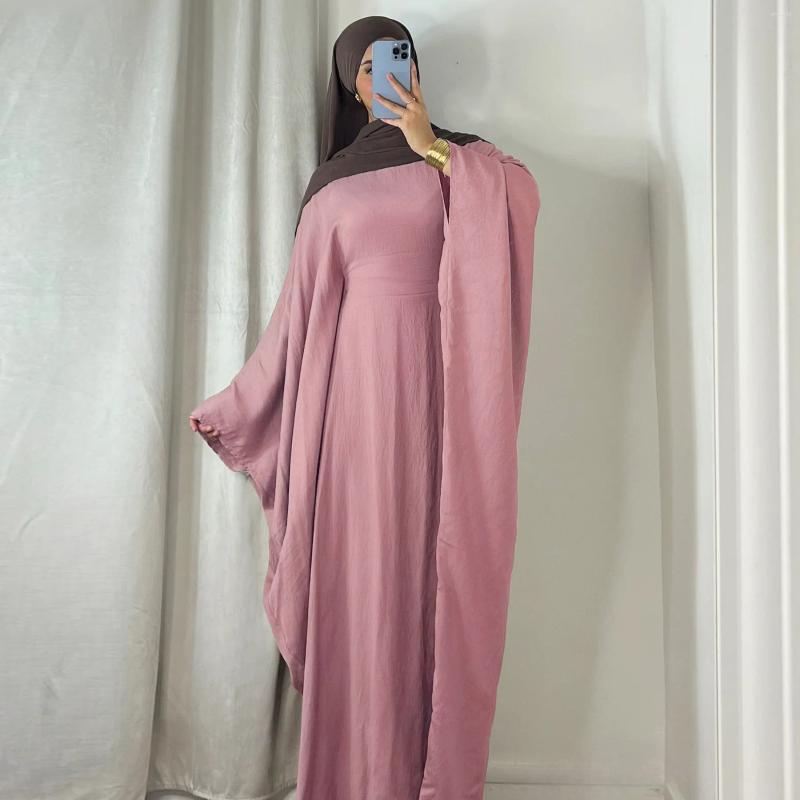 Ethnic Clothing Butterfly Sleeve Abaya Ramadan Eid Muslim Women Long Dress Inside Belt Party Dresses Dubai Turkey Islamic 2024 Summer