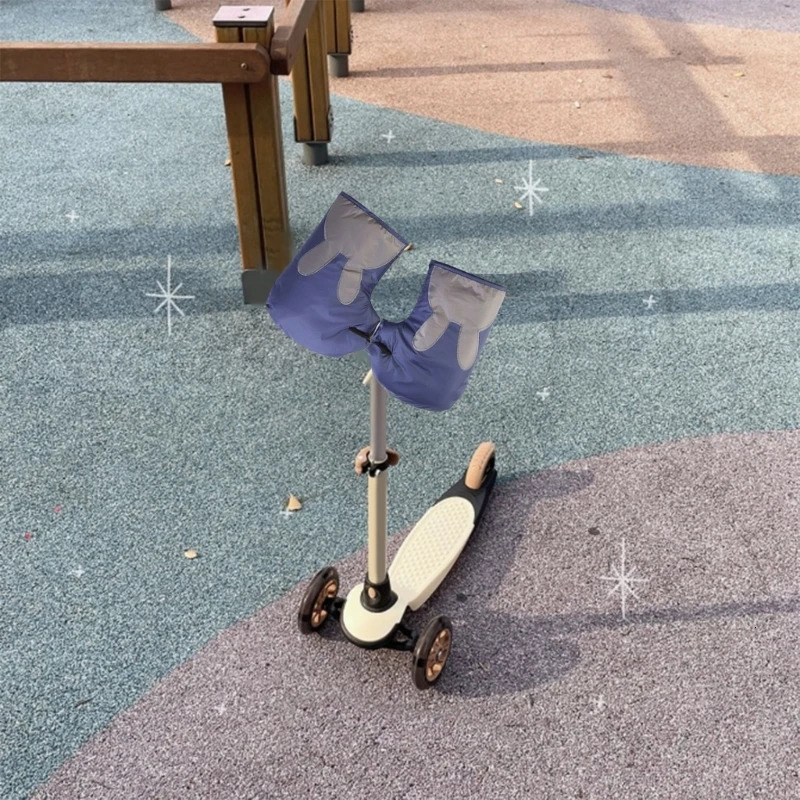 1 Pair Children's Scooter Gloves Thicked Warm Mittens Hand Muffs for Boys Girls Windproof Bike Riding Gloves 231225