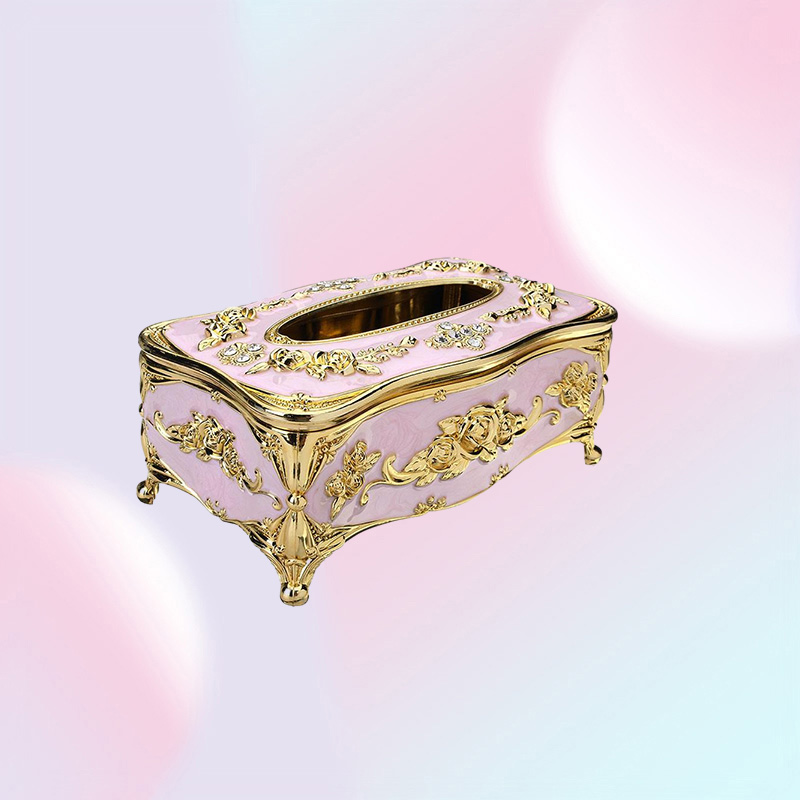 Elegant European Style Tissue Box Cover Chic Napkin Case Holder el Home Decor Organizer Room KTV Supplies Furnishing Box 2103264588922