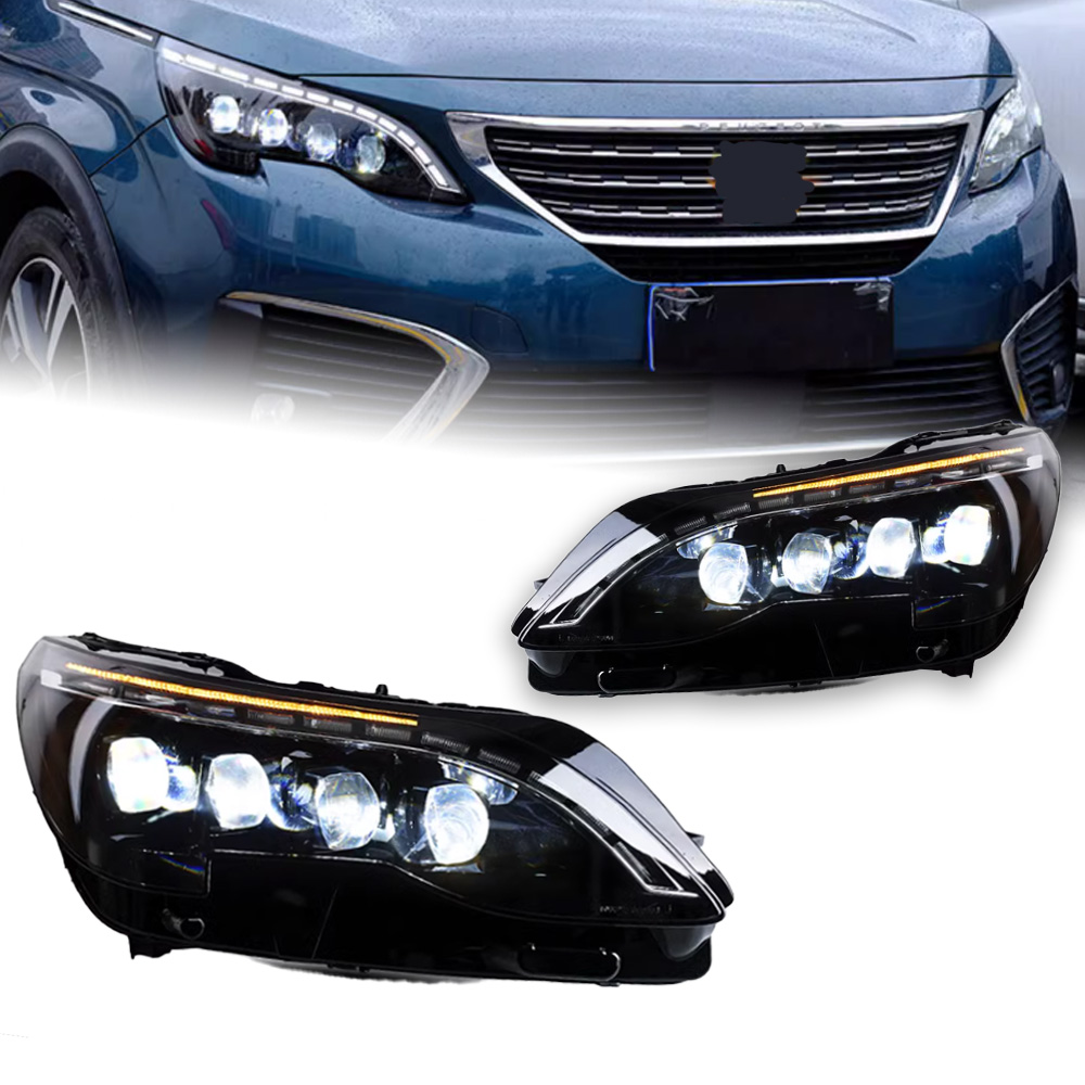 Auto Headlights for Peugeot 3008 5008 LED Headlight 20 17-20 20 Headlights 4008 5008 Car Front Daytime Light DRL Lamp