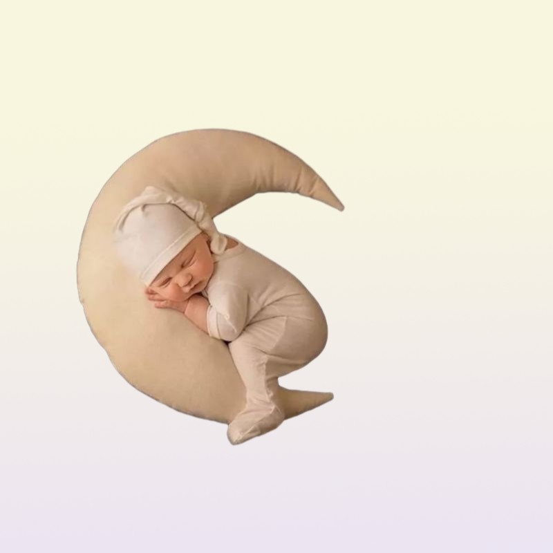 born Pography Props The Moon and the stars creative personality baby po decoration pillow cushion pure lovely 220423