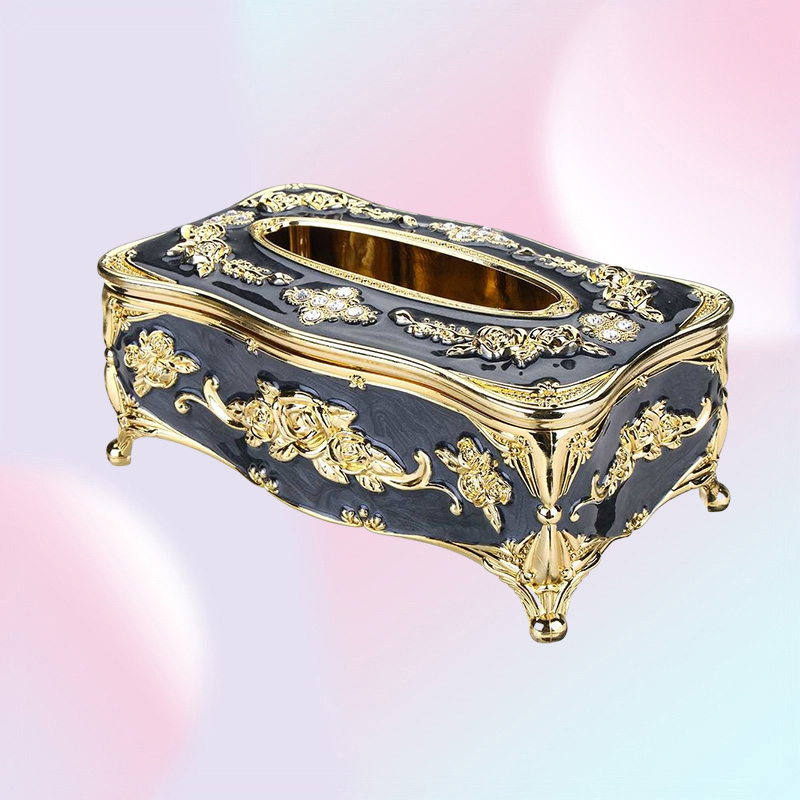 Elegant European Style Tissue Box Cover Chic Napkin Case Holder el Home Decor Organizer Room KTV Supplies Furnishing Box 2103264588922