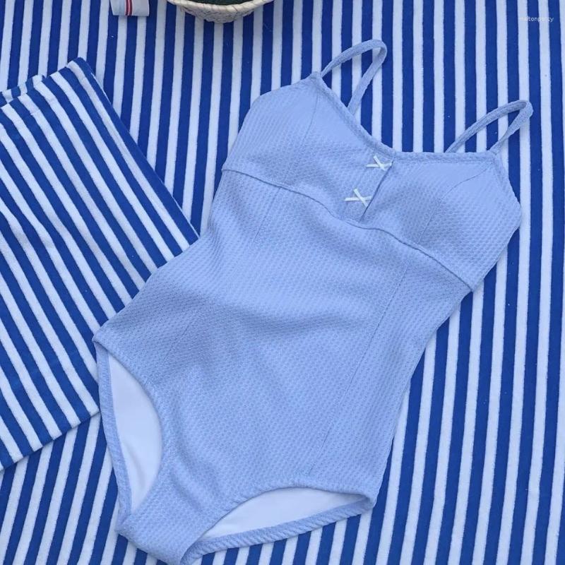 Womens Swimwear Cover-ups Women Beach Style Leisure Holiday Summer Conservative Students Sweetheart Simple Designed Basic Ins