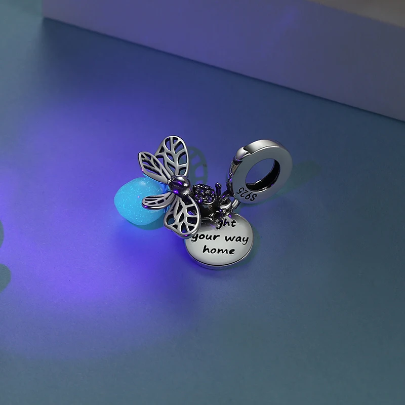 925 Sterling Silver Original Fashionable Charm Bead Love Dog Cat Claw Firefly Pendant Charm Suitable for Bracelet Women DIY Jewelry Free Shipping