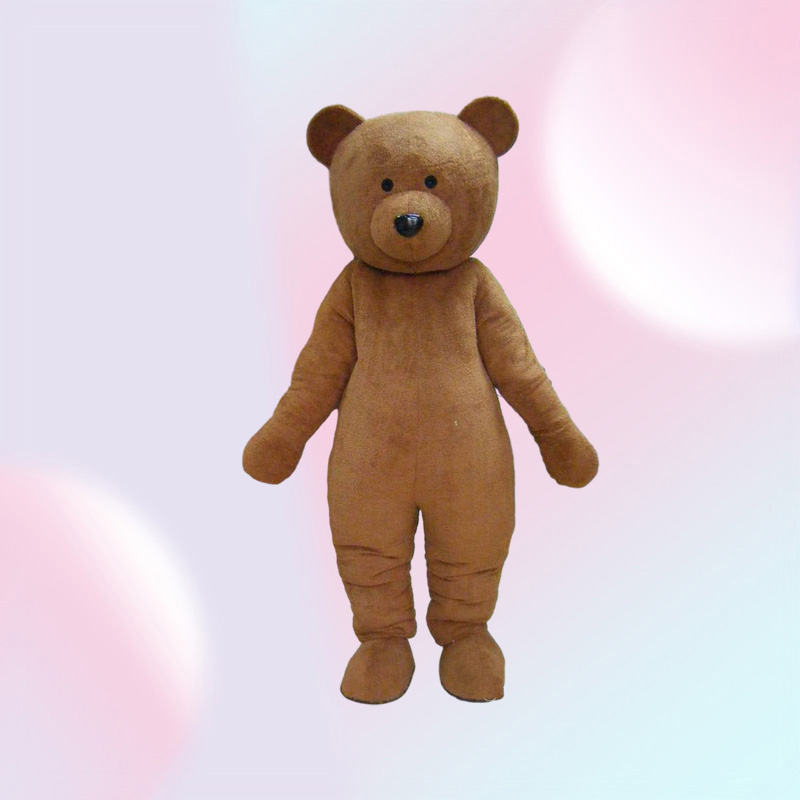 2020 Discount factory brown colour plush teddy bear mascot costume for adults to wear for 2370308