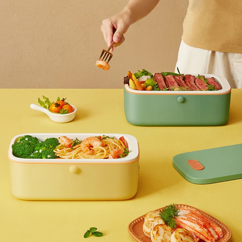 220V 1L Mini Lunch Meals Box Automatic Portable Fast Heating Electric Rice Cooker Easy For Travel 231221