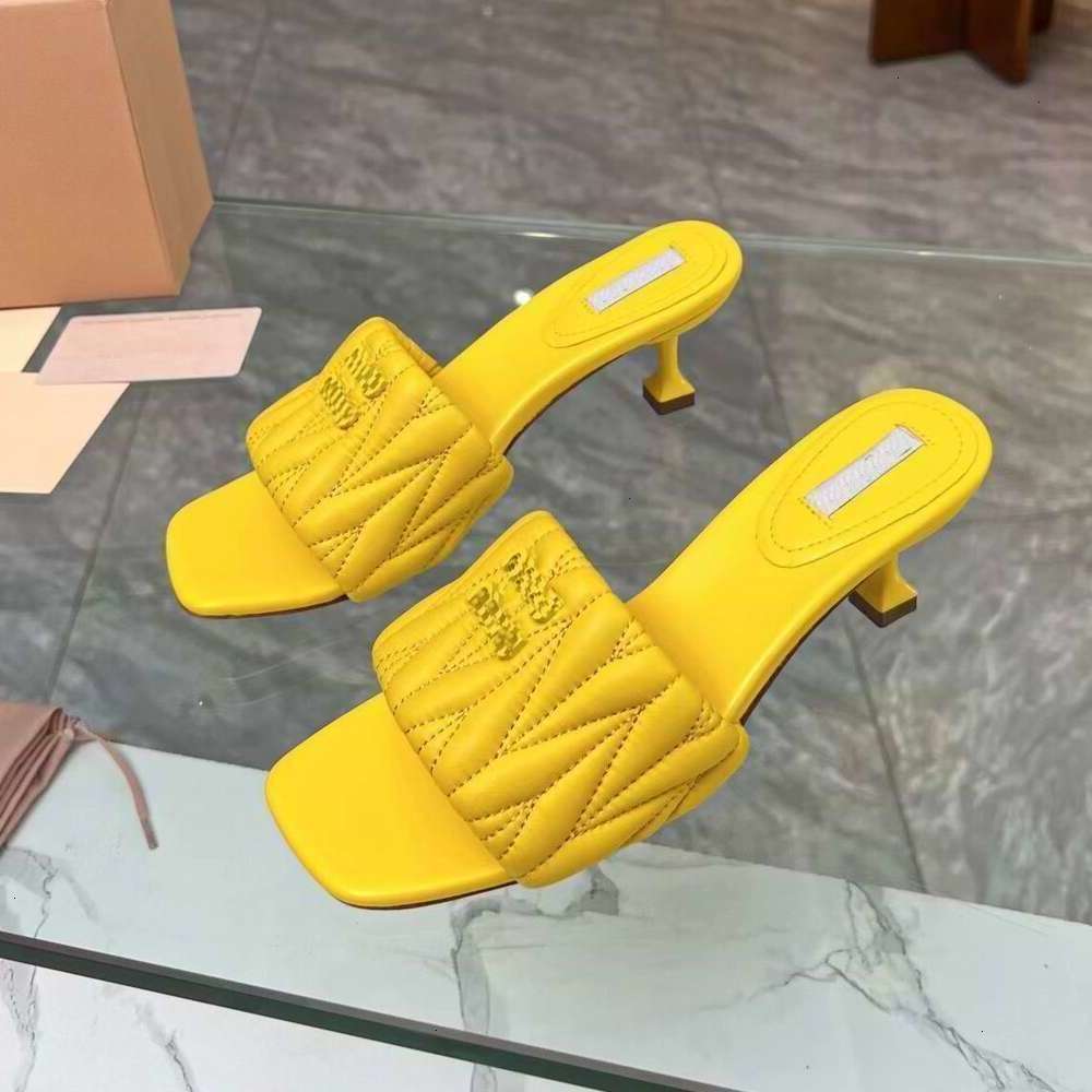 designer letter shoe low heeled slipper high miu miun miumiu sandal fashion elegant ladys house party comfortable 1sh0 qw7 jaye