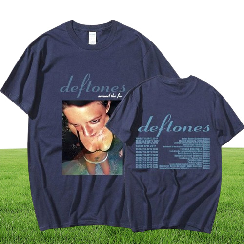 Men's T-Shirts Goth Retro Grunge Tee Shirt For Unisex Streetwear Around The Fur Tour Band Concert T-Shirt Punk Hippie