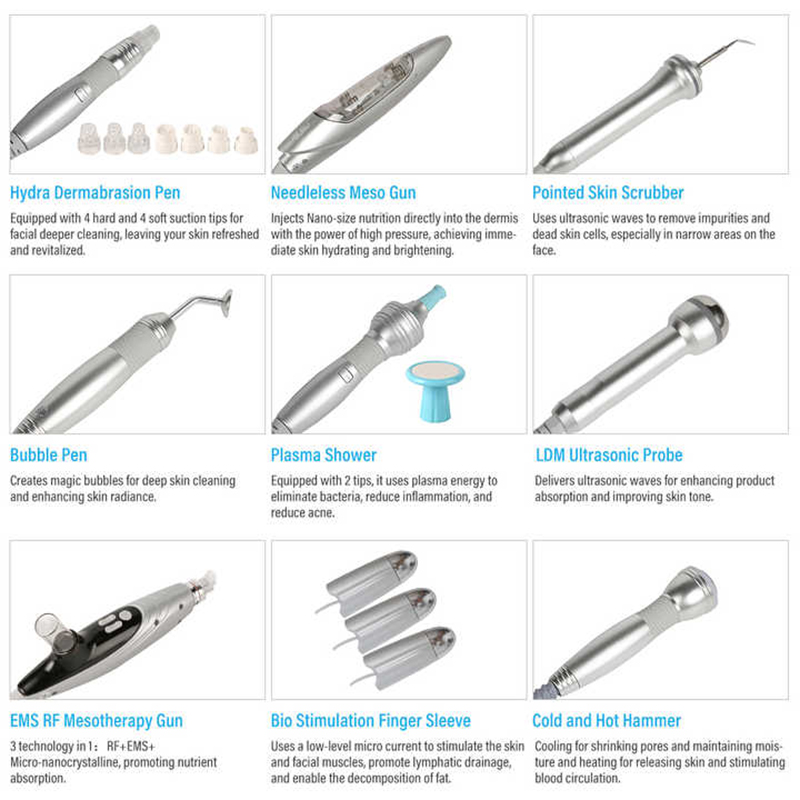 Professional Beauty Oxygen Face Machine Water Dermabrasion Skin Peeling Device For Skin Rejuvenation Deep Cleaning Black Head Removal Machine