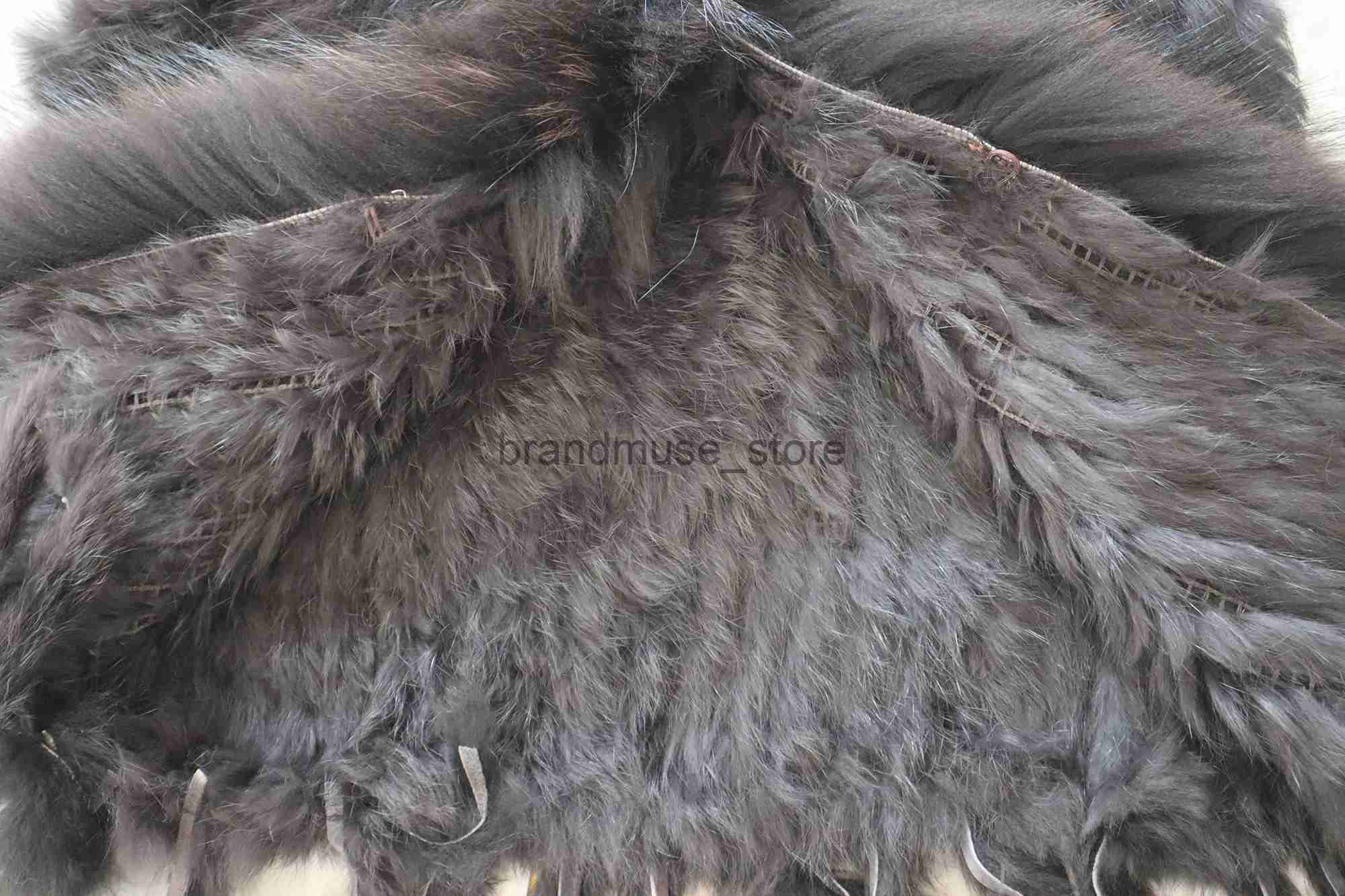 Women's Vests Factory Customized 2021 Fashion Real Rabbit Fur Tassel Vest High-end Women Knitted Sleeveless Vests Natural Raccoon Fur Jacket J231