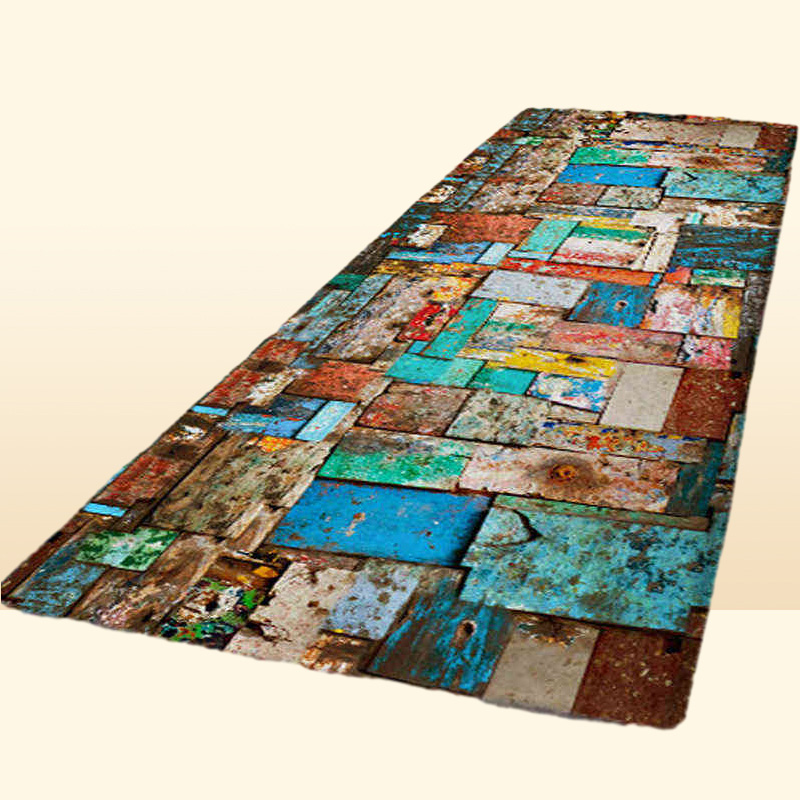 Kitchen Mats for Floor Printed Striped Soft Mat Hallway Bedroom Living Room Carpet Long Soft Welcome Rugs Entrance Door Doormat L2