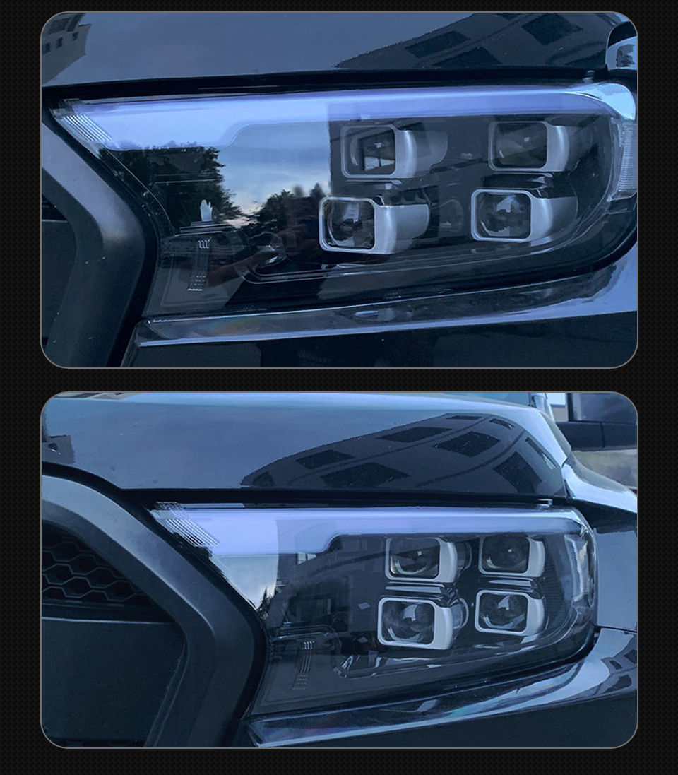 Car Front Lights for Ford Ranger Headlight 20 16-20 21 Everest Full LED DRL Dynamic Turning Signal Lamp Headlights