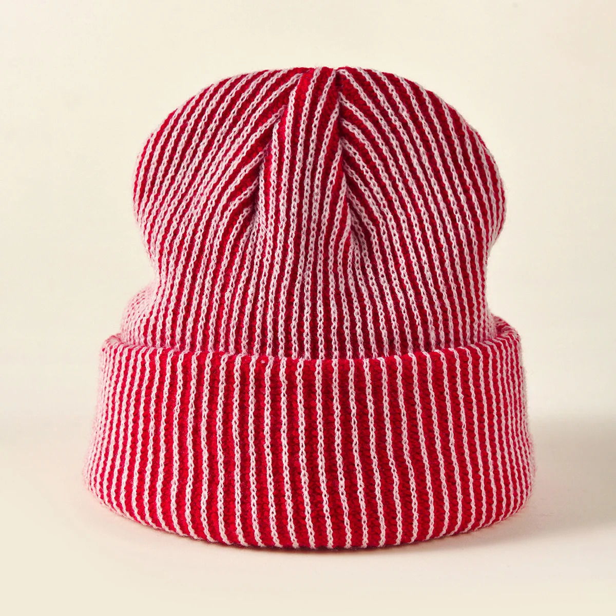 Winter Outdoor Wool Striped Knit Cap Men's And Women's Cycling Ear Protection Warm Curled Hat 231222