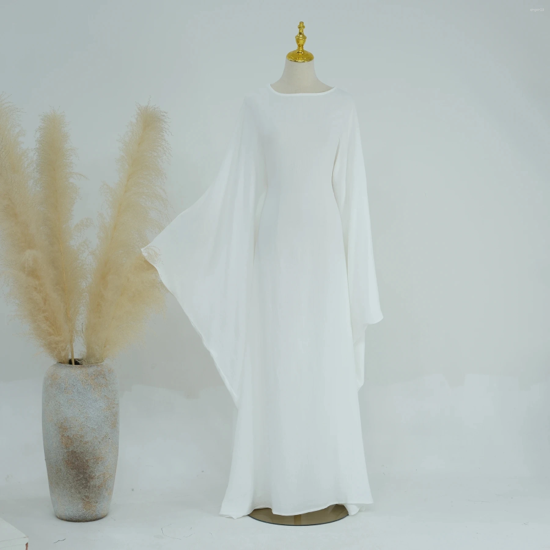 Ethnic Clothing Butterfly Sleeve Abaya Ramadan Eid Muslim Women Long Dress Inside Belt Party Dresses Dubai Turkey Islamic 2024 Summer