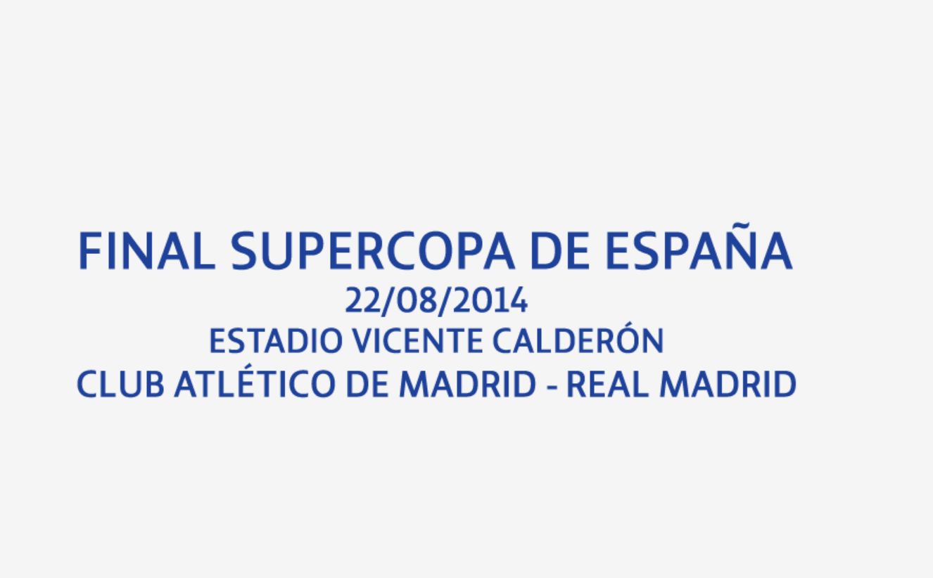Collectable 2014 Final Supercopa De Espana Match Details Soccer Patch Iron On Heat Transfer Soccer Badg