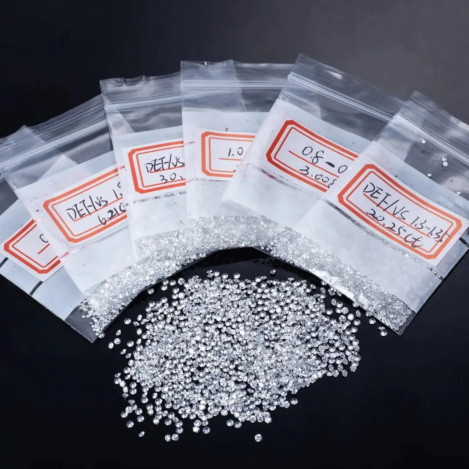 COSFIX Small Size Round Cut Lab Grown Diamond HPHT DEF Color VVSVSSI Clarity Loose Gems Jewelry Made 231221