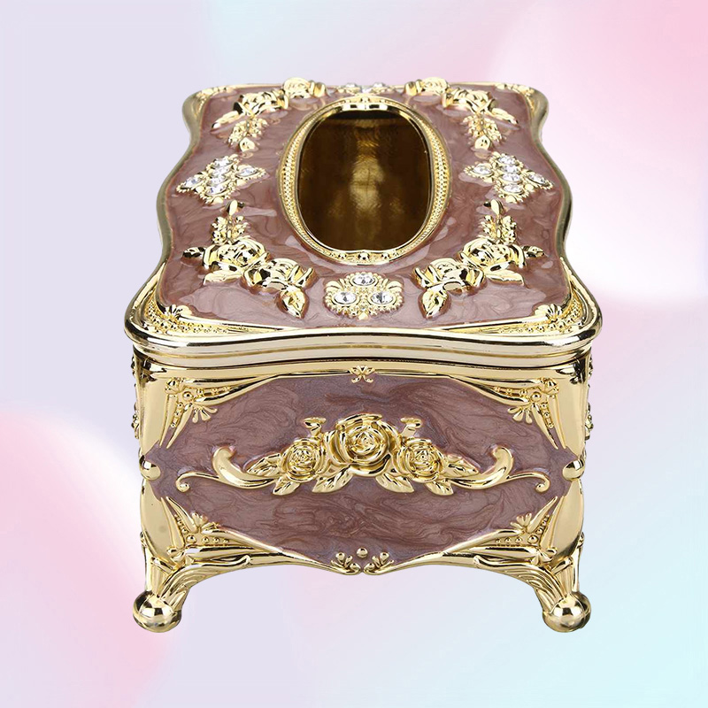 Elegant European Style Tissue Box Cover Chic Napkin Case Holder el Home Decor Organizer Room KTV Supplies Furnishing Box 2103264588922