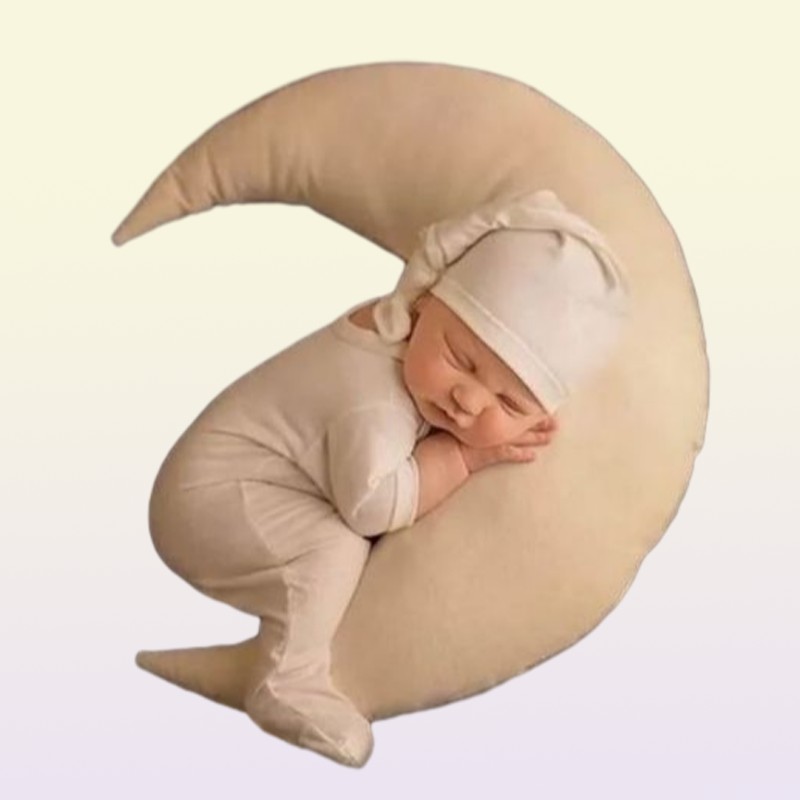 born Pography Props The Moon and the stars creative personality baby po decoration pillow cushion pure lovely 220423