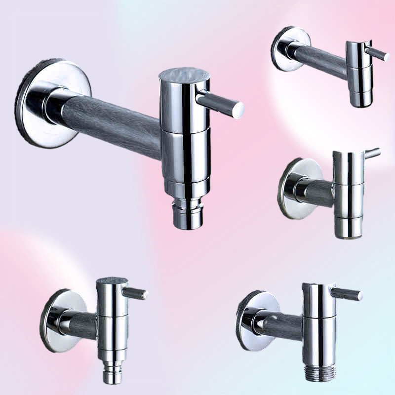 Wall Mounted Small Decorative Garden Faucet Long Washing Machine Water Basin Bibcock Taps1394029