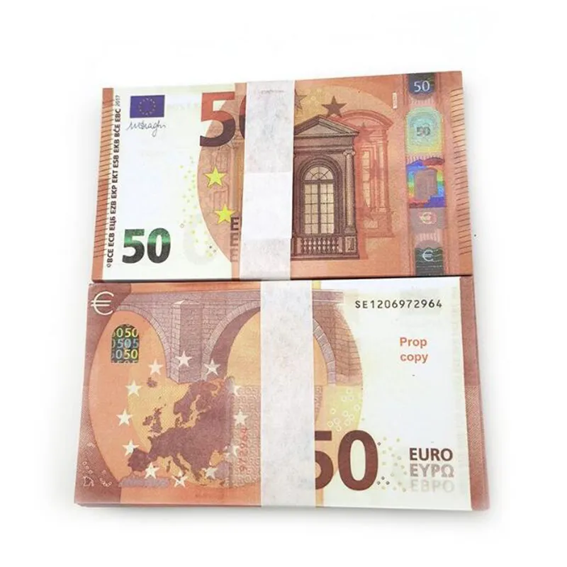 faux billet 10 20 50 100 200 500 Euro movie fake money bar prop party children's toys adult game 100pcs/pack Faux Euros pound 3pack 1fa