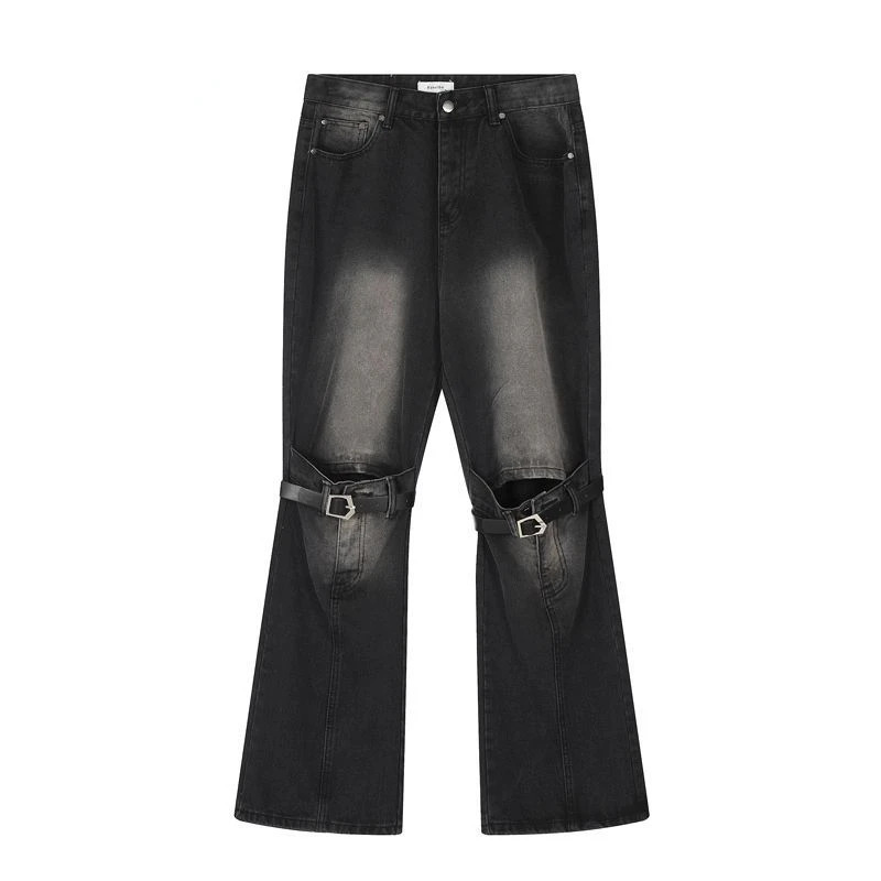 Super retro and fashionable spicy girl Y2K style jeans for men and women with loose and slim waistband straight leg pants jean 231221